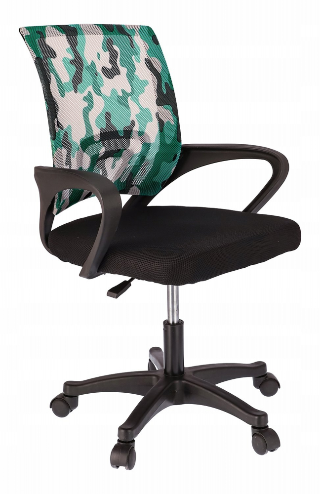 Scaun de birou, Jumi, SMART, 91x64x54cm, inaltime reglabila, capacitate maxima 110kg, Negru/verde [2]