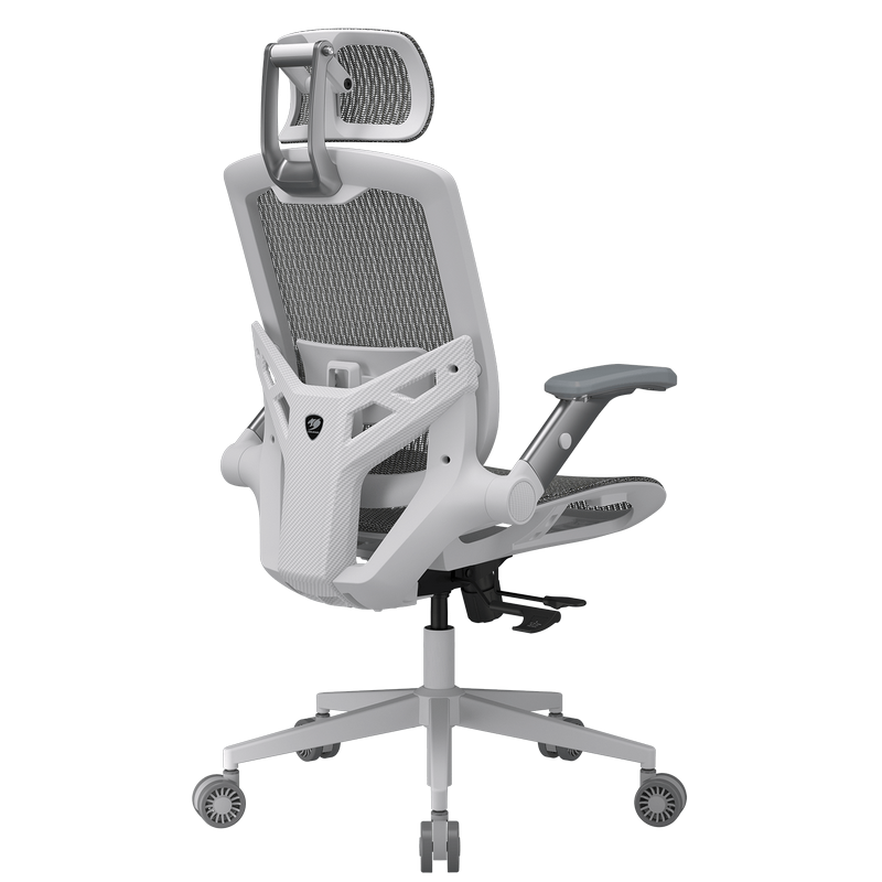 Scaun de gaming Cougar Speeder One (Plasă respirabilă, Gaslift Clasa 4, Reclinabil 135°, Tetieră 3D, Cotiere 3D, Alb) [5]