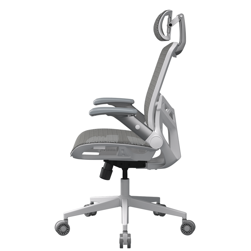 Scaun de gaming Cougar Speeder One (Plasă respirabilă, Gaslift Clasa 4, Reclinabil 135°, Tetieră 3D, Cotiere 3D, Alb) [6]