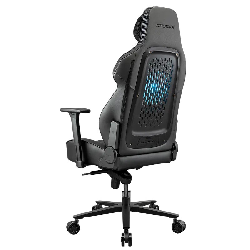 Scaun gaming Cougar NxSys AERO, piele PU, Negru (gazlift clasa 4, spătar 150°, până la 160 kg) [5]