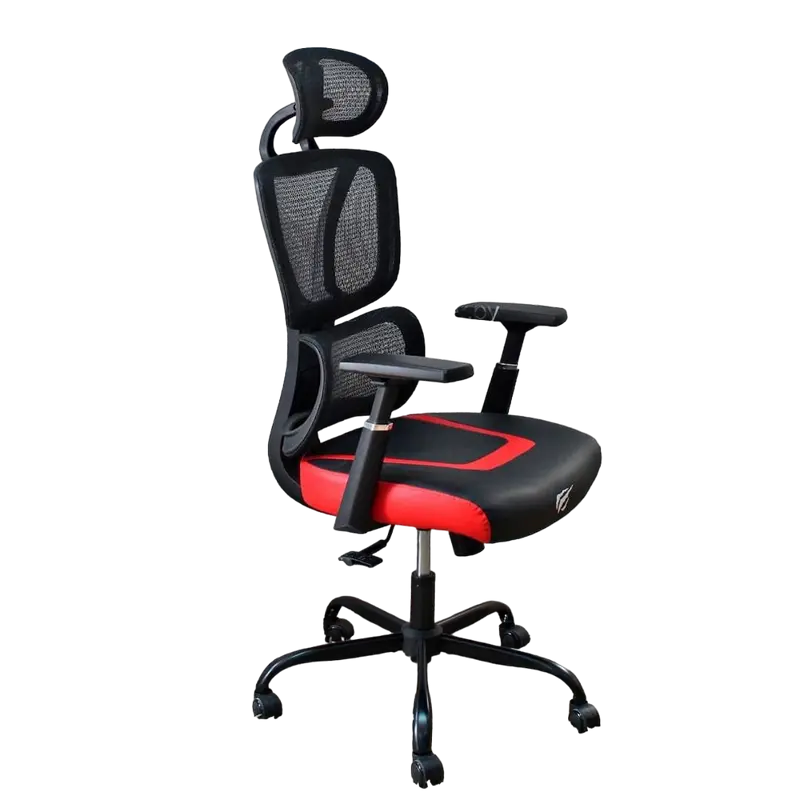 Scaun Gaming Havit GC919, PVC Piele, Negru | Roșu [3]