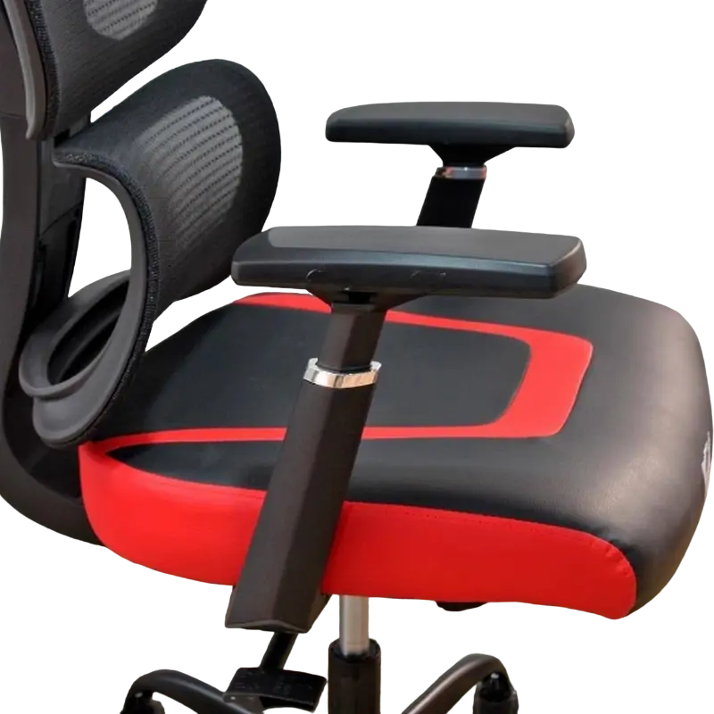 Scaun Gaming Havit GC919, PVC Piele, Negru | Roșu [5]