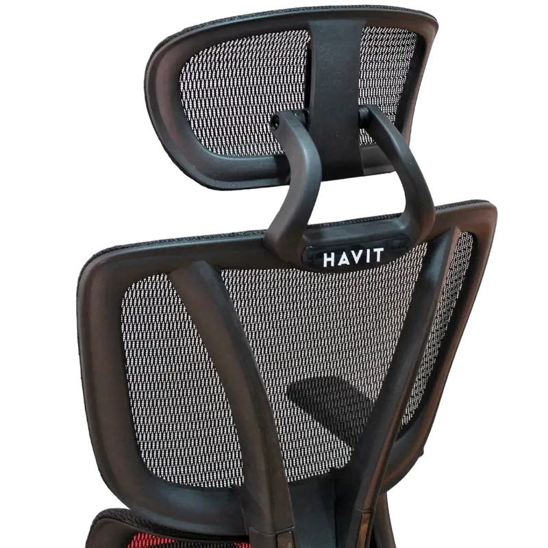 Scaun Gaming Havit GC919, PVC Piele, Negru | Roșu [2]