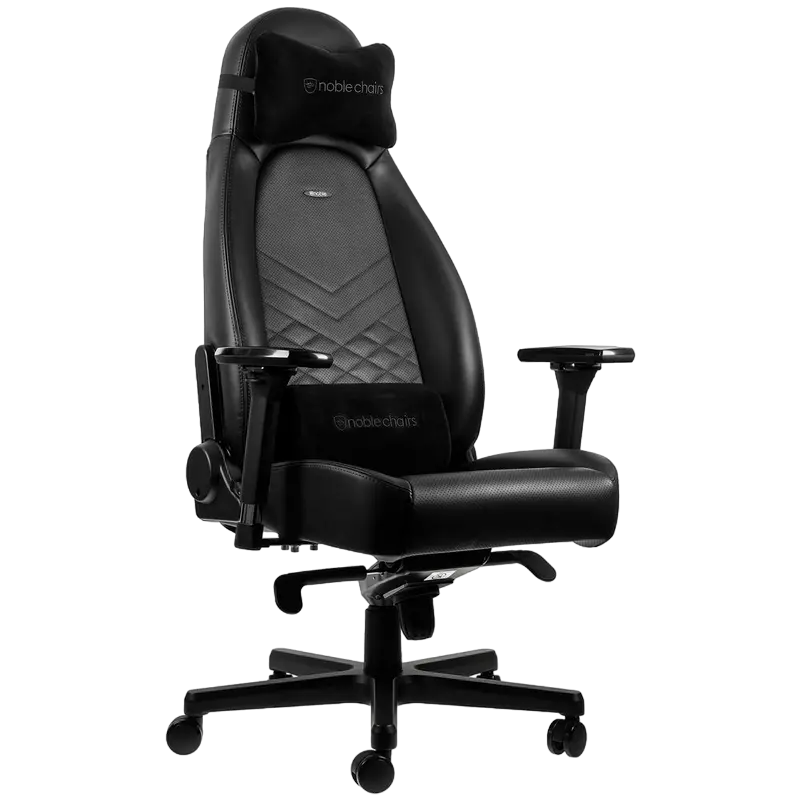 Scaun Gaming Noble Icon NBL-ICN-PU-BLA Black/Black, User max load up to 150kg / height 165-190cm
 [1]