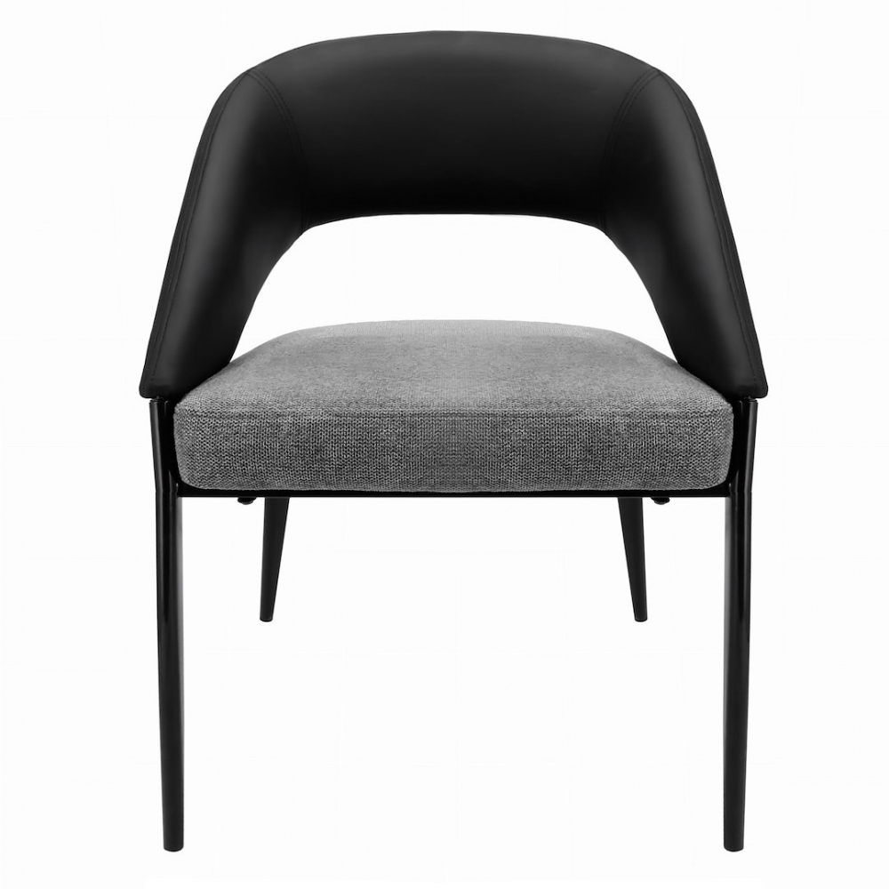 Scaun premium Jumi, BERGAMO, 80x50x65cm, picioare din metal, Negru/gri [4]