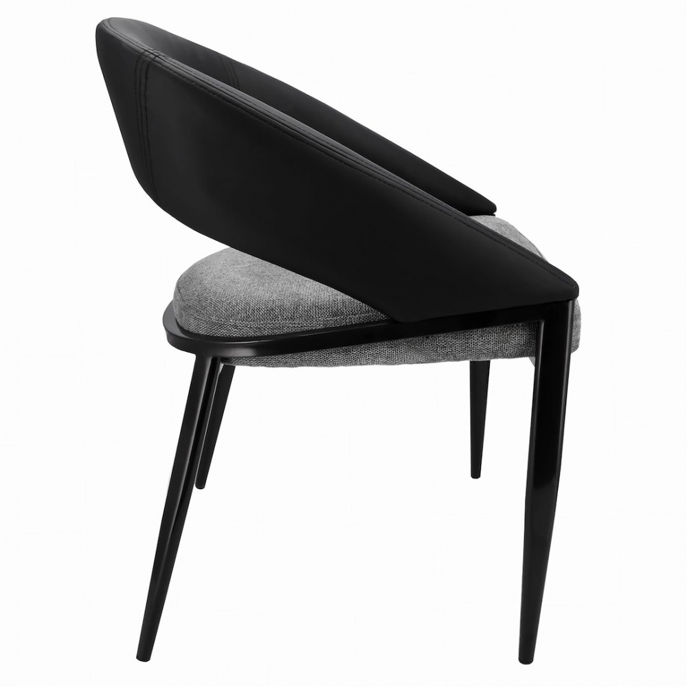 Scaun premium Jumi, BERGAMO, 80x50x65cm, picioare din metal, Negru/gri [3]