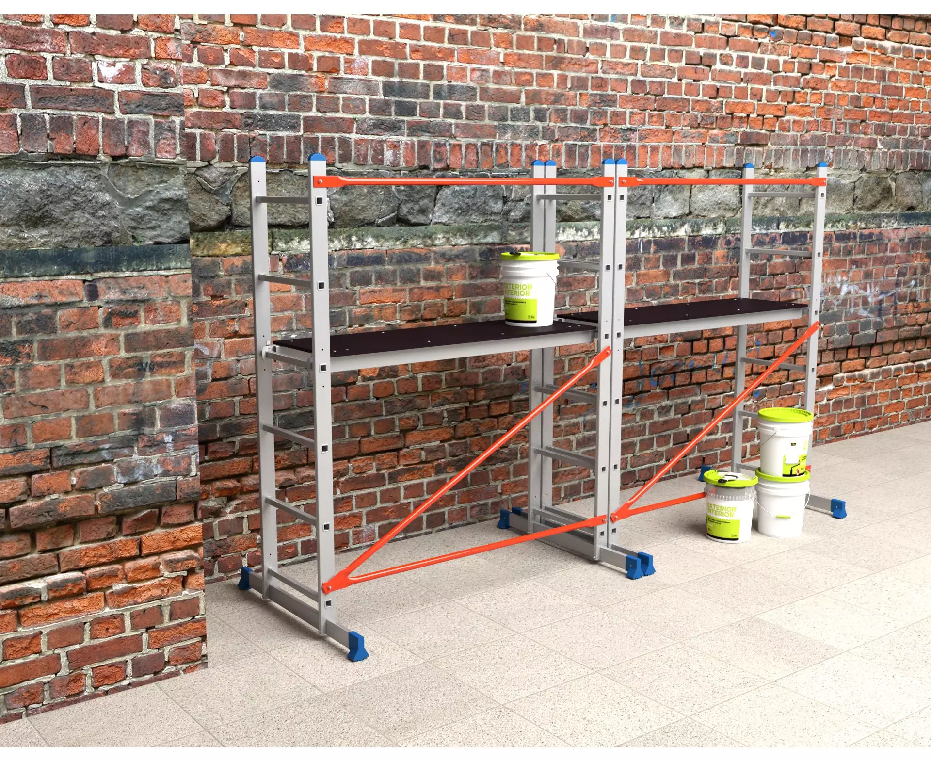 Schelă aluminiu Nex Metkas 7x7, înălțime 1.3m [2]