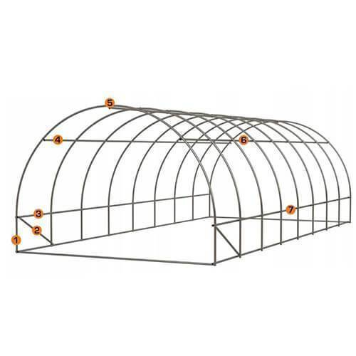 Seră Profesionistă 8×4×2.5 m – Modelul de top cu țeavă Ø32 mm și folie 240 g/m² pentru producție intensivă [9]
