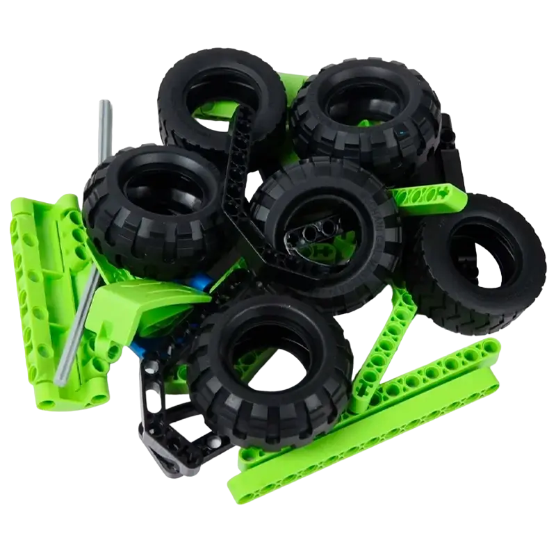 Set de Construcție iM.Master Bricks: 2 în 1, Tractor Fermă și Camion Plug de Zăpadă, 348 Piese [3]
