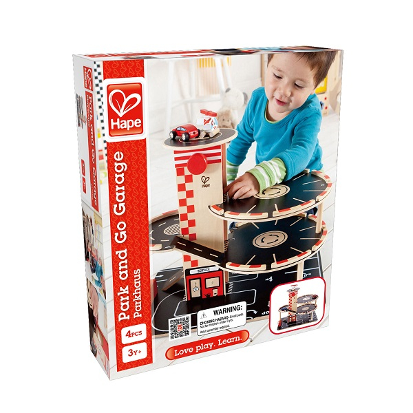Игровой набор "Парковка / Гараж" Hape – 4 уровня, заправки и вертолётная площадка [7]