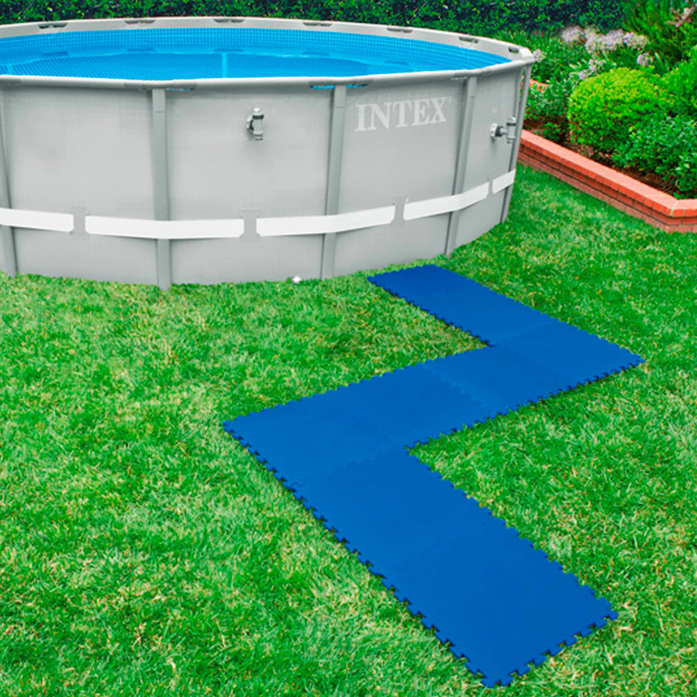 Set Plăci Pază Puzzle pentru Piscină Intex 29081, 8 buc, 50x50x1 cm – Protecție Podea Piscină, 1.9 m² [4]