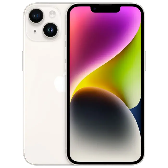 Смартфон Apple iPhone 14, 6GB/128GB, Starlight – классическая элегантность и высочайшая производительность [1]