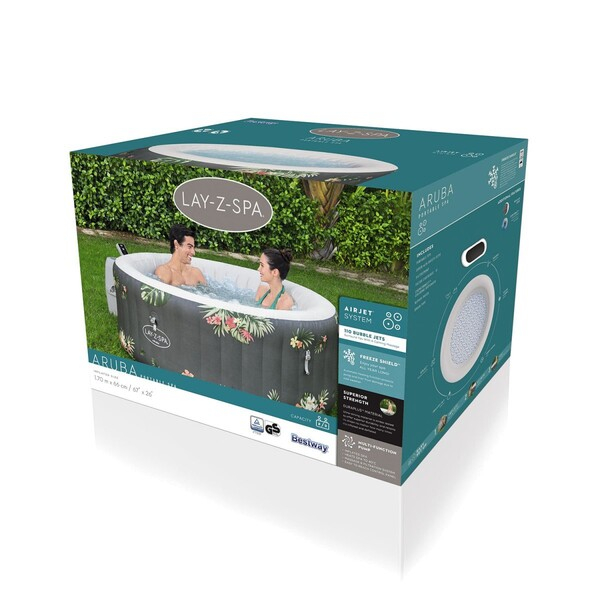 SPA gonflabil Aruba AirJet 170×66 cm, 605 L, pentru 4 persoane [4]