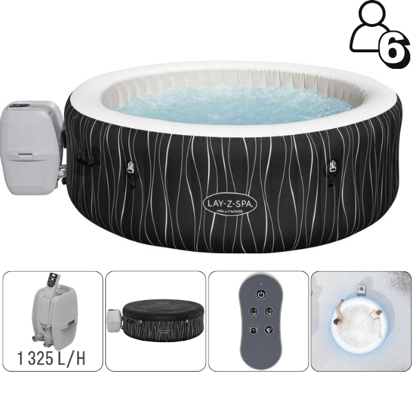 Bestway Jacuzzi SPA Hollywood AirJet 196x66 cm, 908L, pentru 6 persoane - Model 60059 [3]