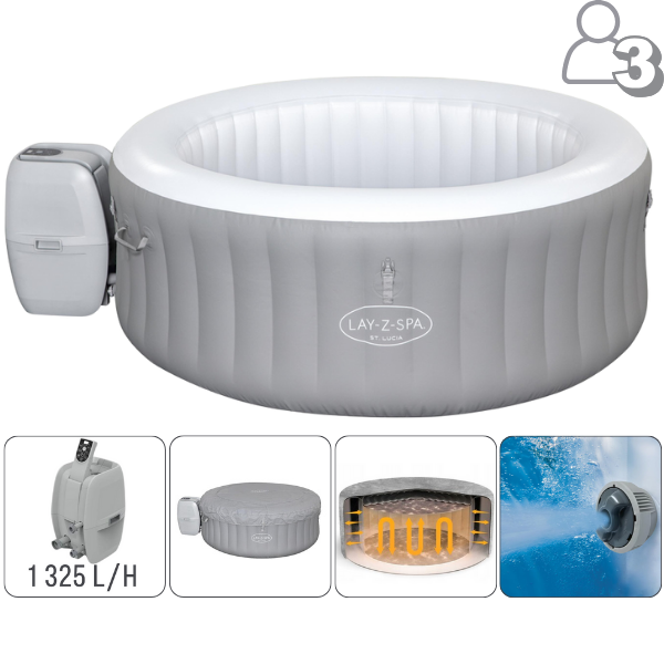 SPA gonflabil St.Lucia AirJet 170×66 cm, 605 L, pentru 2-3 persoane [2]