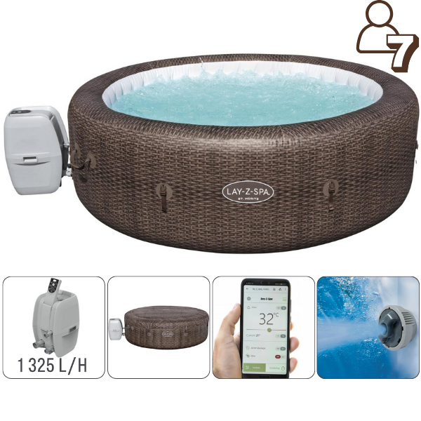 SPA gonflabil St.Moritz AirJet 216×71 cm, 1190 L, pentru 5-7 persoane [1]
