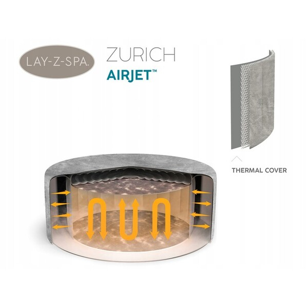 SPA gonflabil Zurich AirJet 180×66 cm, 669 L, pentru 2-4 persoane [8]
