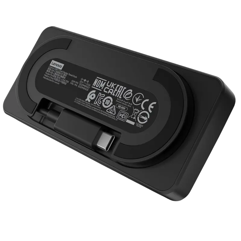 Stație de andocare Lenovo USB-C Dual Display Travel Dock – 2 monitoare 4K, 65W Power Delivery, ultra-portabilă [8]