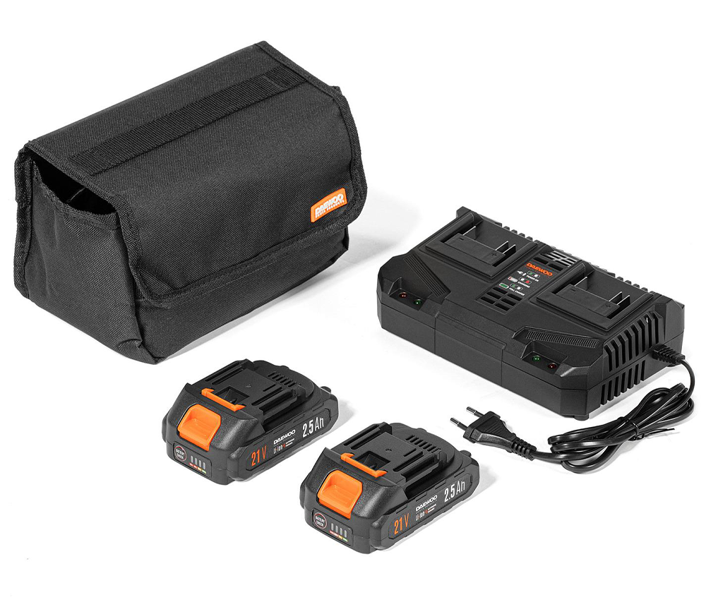 Suflantă cu acumulator DAEWOO DABL 7042Li SET (21V, 2×2.5Ah, Motor Brushless, 23.000 l/min / 1400 m³/h, 70 m/s, Mod TURBO) [2]