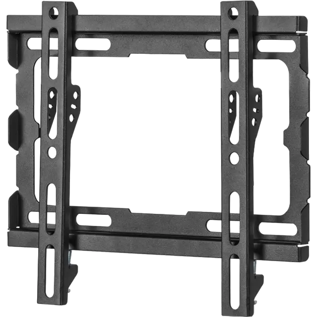 Кронштейн для ТВ KIVI BASIC-22F Чёрный (23-43 дюйма, до 45 кг) – Супертонкий и надёжный [1]