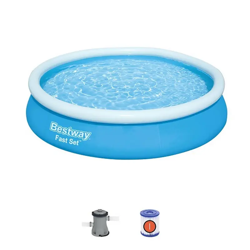 Надувной бассейн Bestway 57274 Fast Set 366 x 76 см с насосом — мгновенный комфорт и развлечение [1]