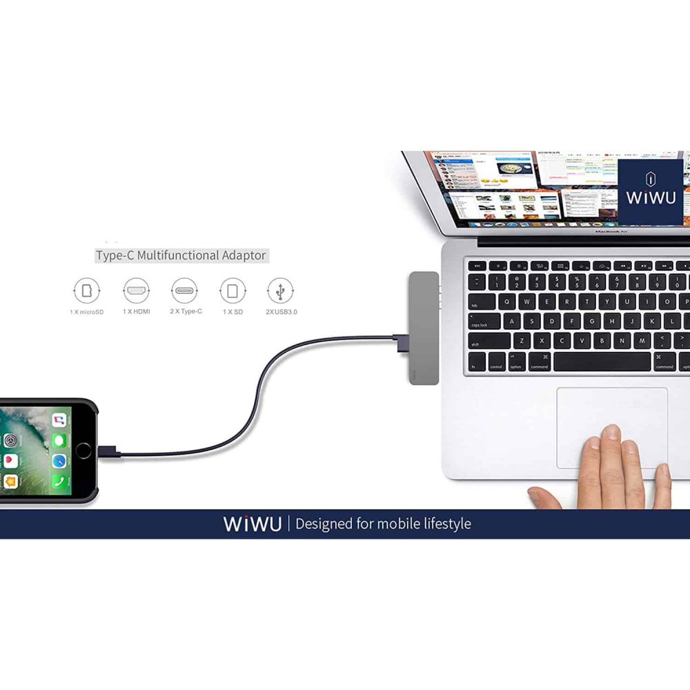 WiWu T8 Hub - Conectivitate Extinsă pentru Laptopul tău [4]