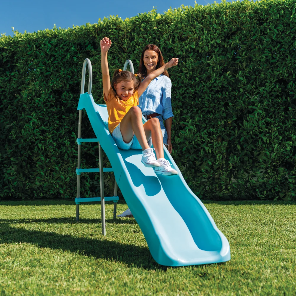 Tobogan cu cadru metalic Intex (44107), 251×84×147 cm – Distracție garantată și siguranță în aer liber pentru copii [3]