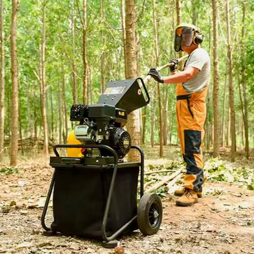 Tocător de crengi pe benzină MS-50 (Motor 7 CP / 196 cc, Tambur rotativ, Diametru maxim 50 mm, Cuțite Cr12) [2]