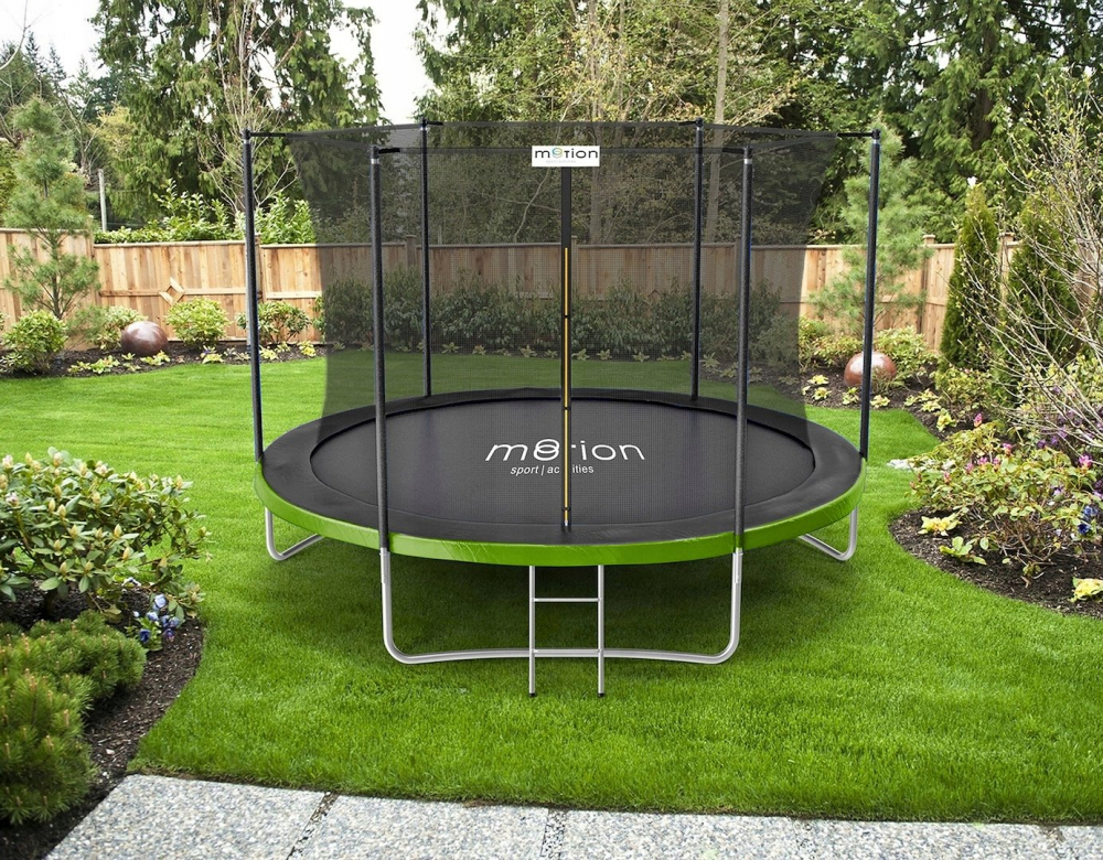 Trambulina de gradina pentru copii, Jumi, 244 cm (8Ft), cu plasa de protectie interioara, Negru [4]