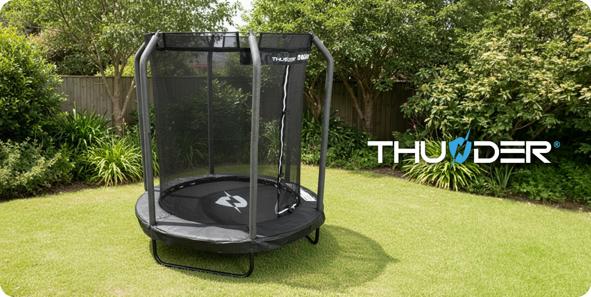 Батут для детей THUNDER INSIDE ELITE 4,5FT (140 см) Black – Безопасные прыжки даже в маленьком дворе [2]