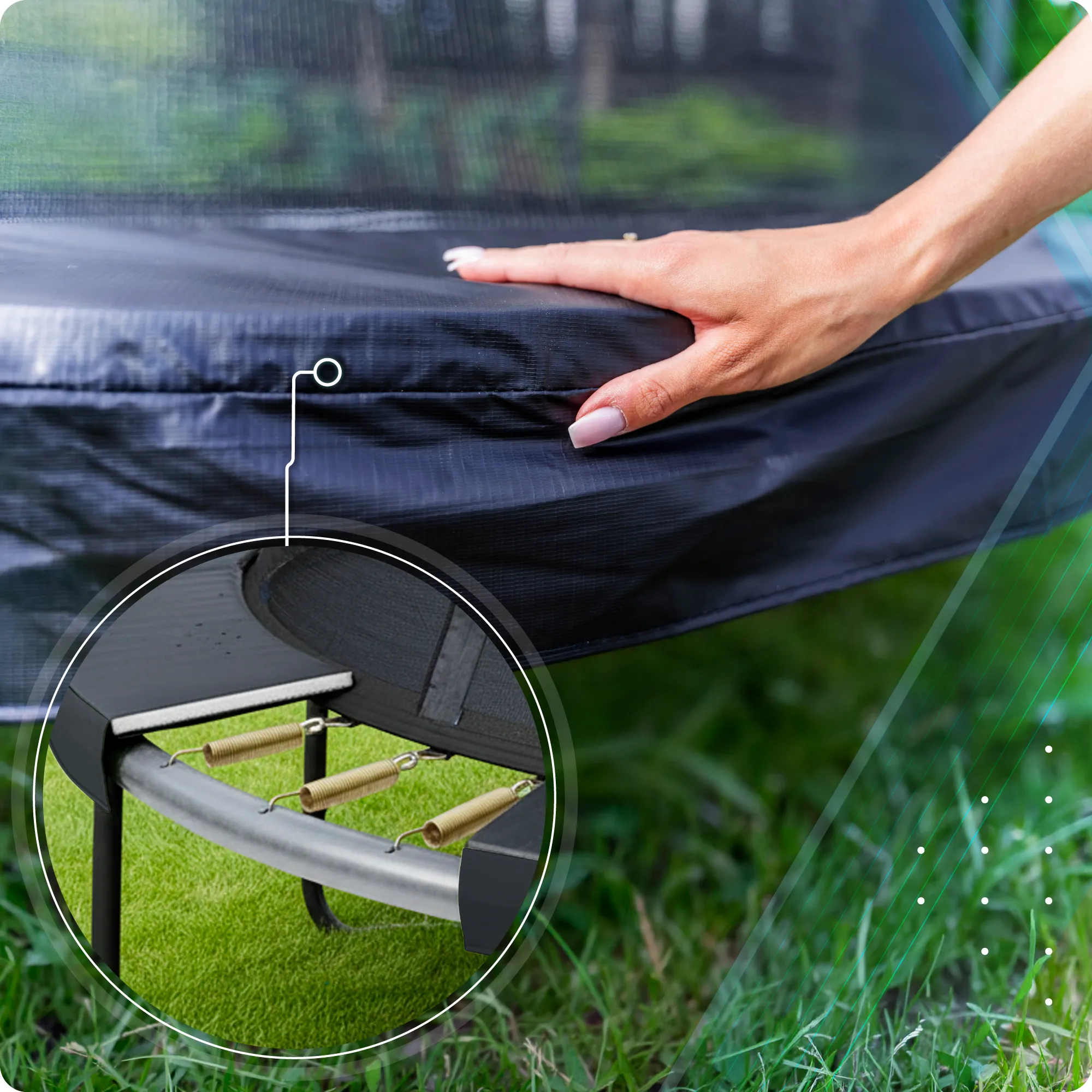 Батут для детей THUNDER INSIDE ELITE 6FT (183 см) Black – Безопасность и максимум веселья [9]