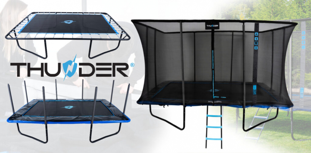 Садовый батут для детей THUNDER OUTSIDE PHENOM 305×427 см – Максимальная безопасность и веселье в вашем дворе [3]
