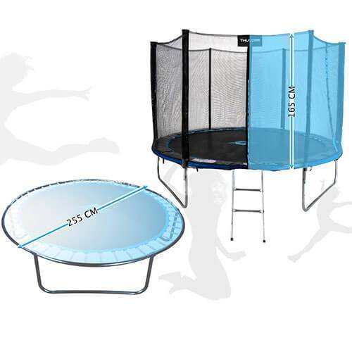 Батут Pro 255 см, внешняя сетка, синий – Веселье и здоровье для всей семьи [5]