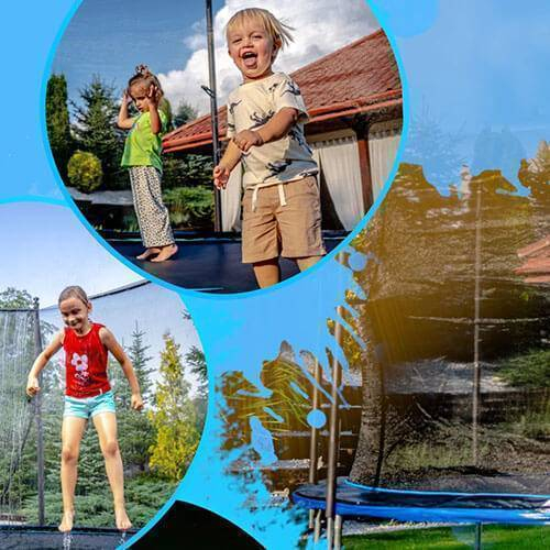 Trambulină Pro 488 cm THUNDER, plasă externă, albastră – Distracție maximă pentru întreaga familie [2]