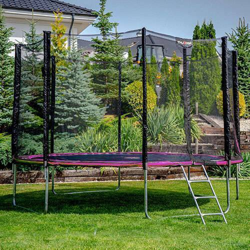 Батут Pro Thunder 312 см, внешняя сетка, розовый – надёжная безопасность и сладкое веселье для всей семьи [2]