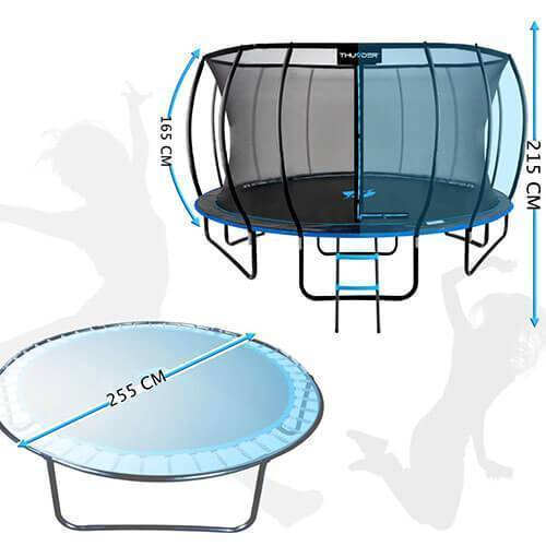 Батут Ultra 255 см THUNDER – Компактный, безопасный и увлекательный для всей семьи [5]