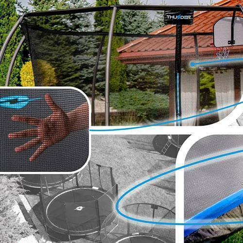 Батут Ultra Thunder 185 см, внутренняя сетка, синий – максимальная безопасность и веселье для всей семьи! [7]