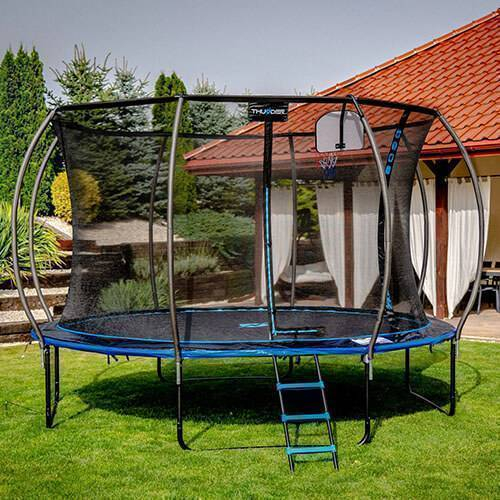 Батут Ultra Thunder 185 см, внутренняя сетка, синий – максимальная безопасность и веселье для всей семьи! [2]