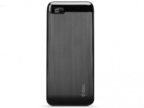 ttec Powerbank 20.000 mAh 20W PowerSlim LCD PD USB-C Input/Output, Black [2]