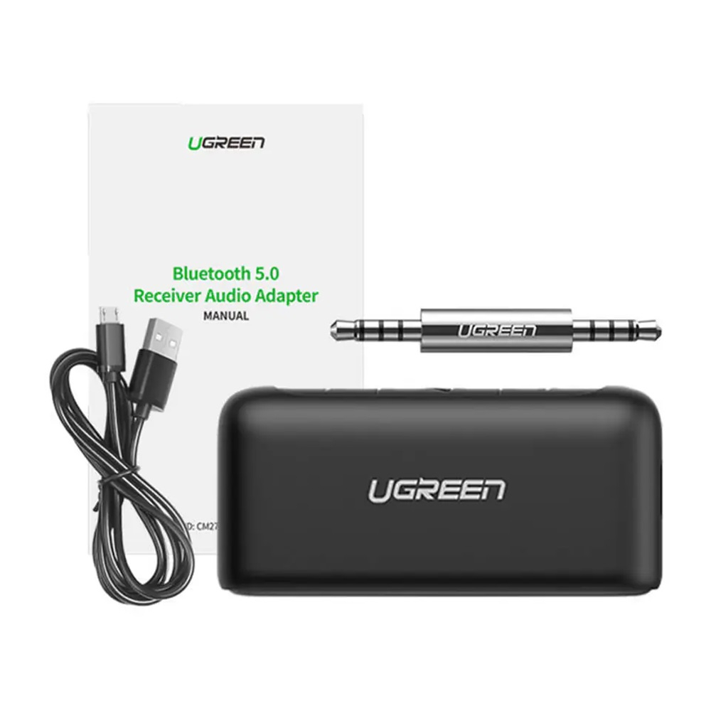 UGREEN Adapter Audio Receiver Car&Home Bluetooth V5.0, Battery 180mAh, up to 9hours CM276,  Black [3]