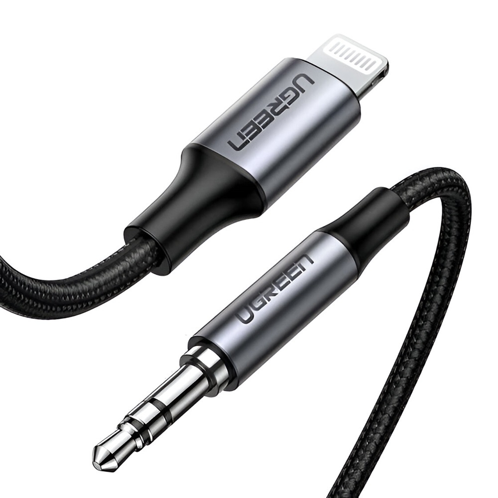 UGREEN Cable Audio Lightning to 3.5mm, 1M, MFI, Black - Conexiune Audio Fiabilă [2]