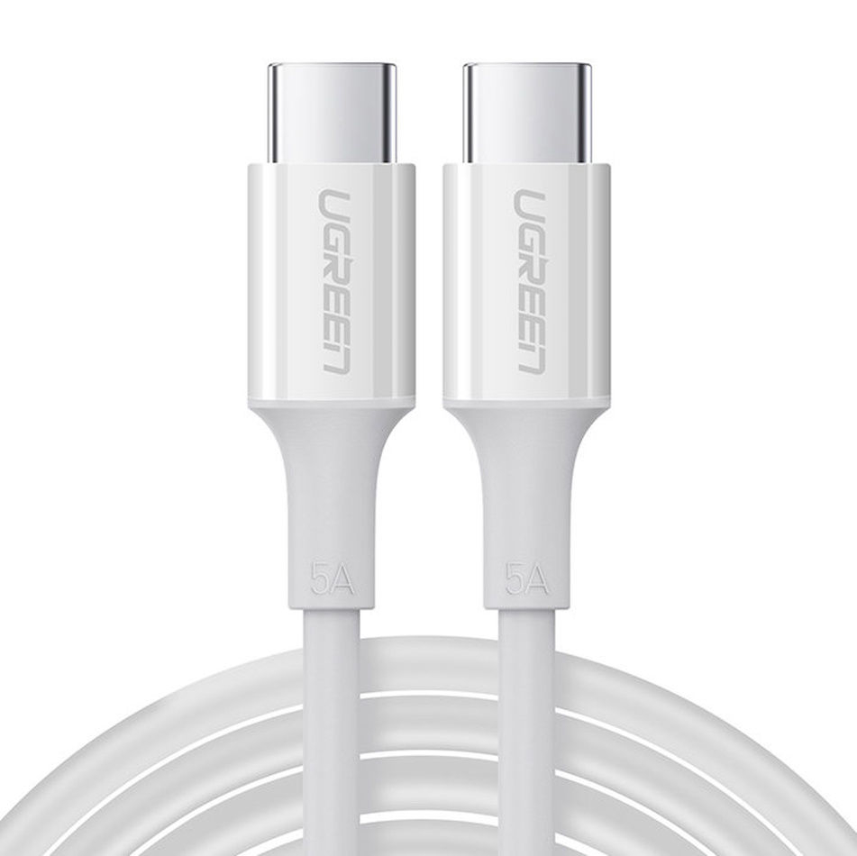 UGREEN Cable Type-C 2.0 to Type-C 2.0, 100W, 5A, 2m US300, White [1]