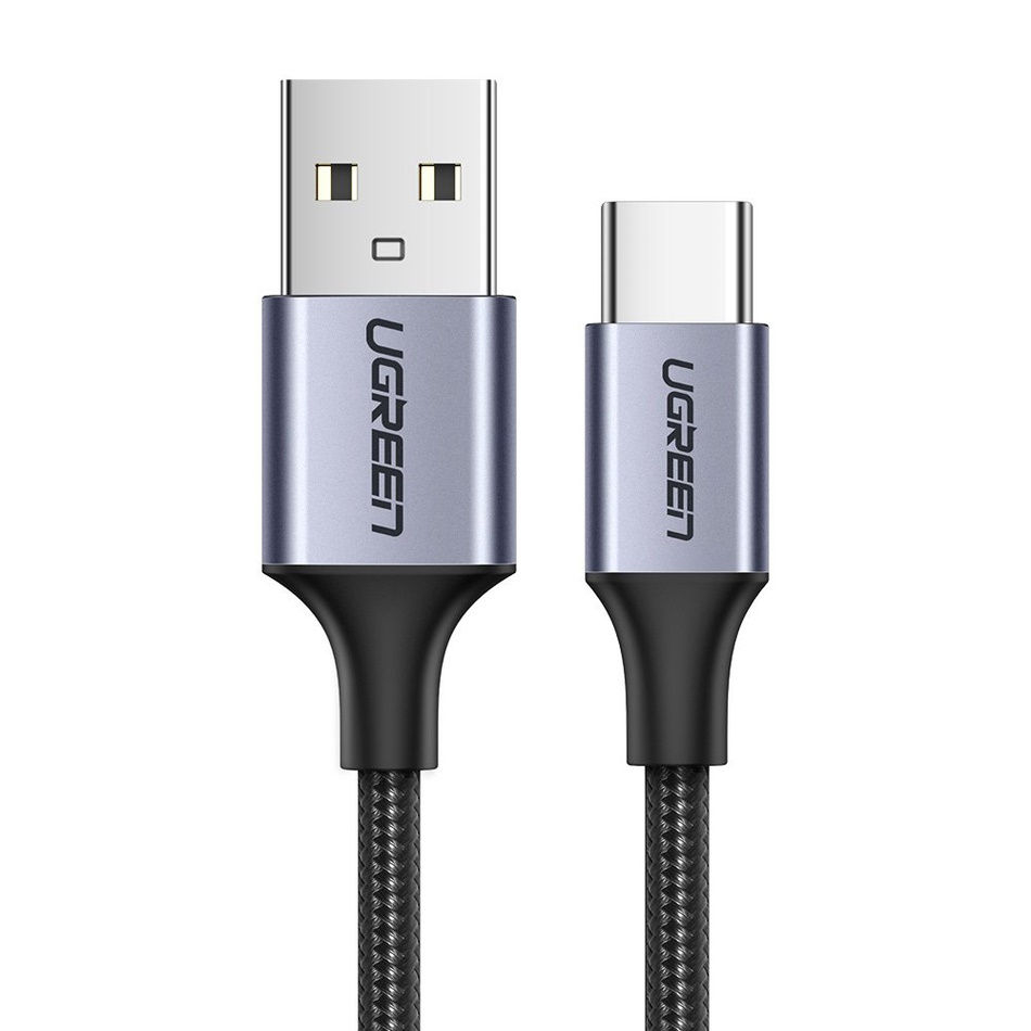 UGREEN Cable USB to 90° Type-C 2.0 3A 36W 1M US385, Black [1]