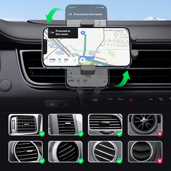 UGREEN Car Holder Wireless Automatic 15W CD256, Grey [2]