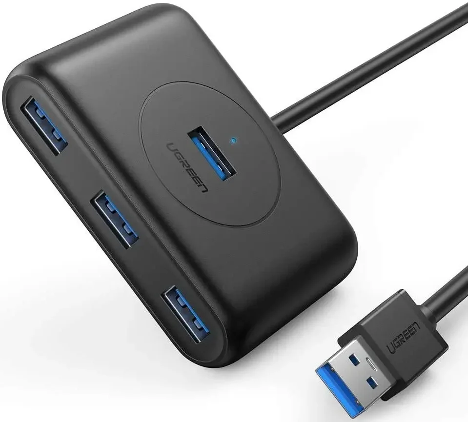 UGREEN HUB 4in1 USB-A 3.0 to 4*USB-A 3.0, up to 5Gbps, 1m, CR113, Black [2]