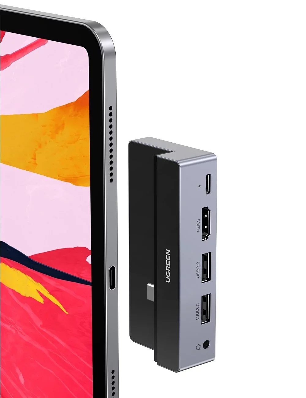 UGREEN HUB 5in1 USB-C Multifunction Adapter for iPad Pro CM317, Silver [2]