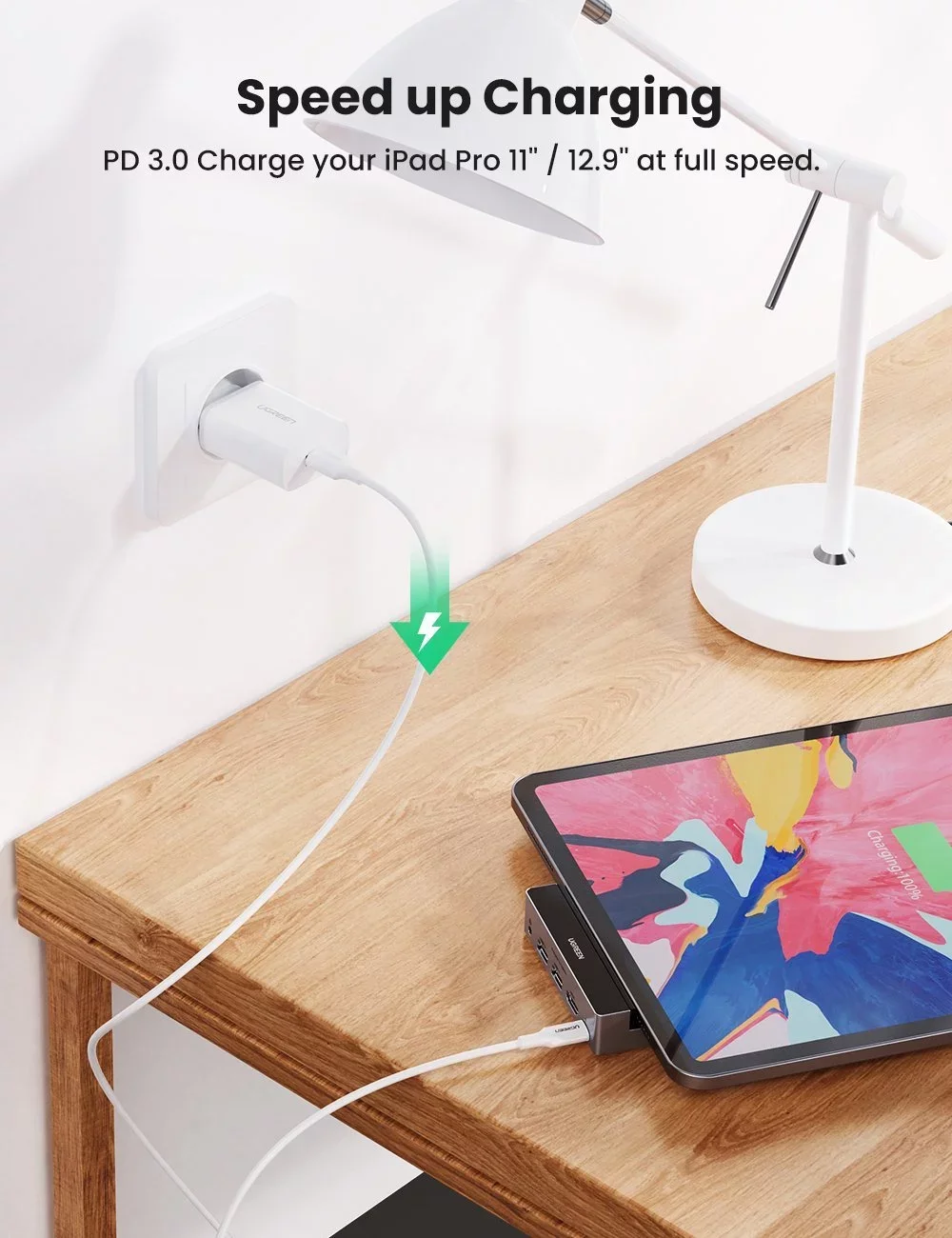 UGREEN HUB 5in1 USB-C Multifunction Adapter for iPad Pro CM317, Silver [5]