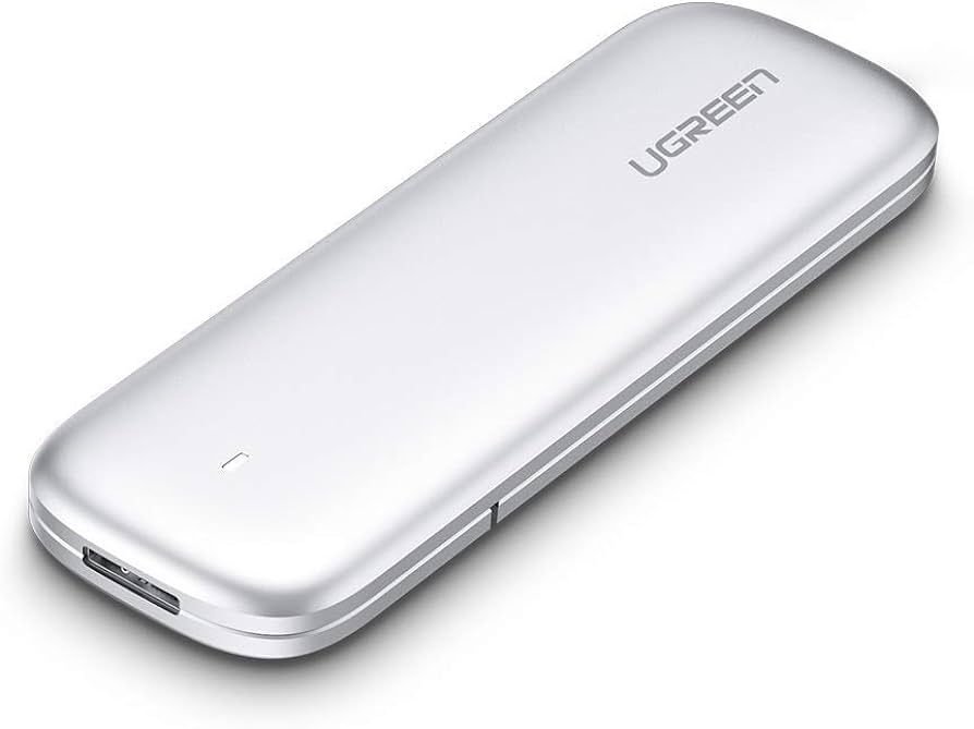 UGREEN M.2 Enclosure Aluminum SATA NGFF SSD USB 3.1 Gen 2 to B-Key 5Gbps, Silver [3]