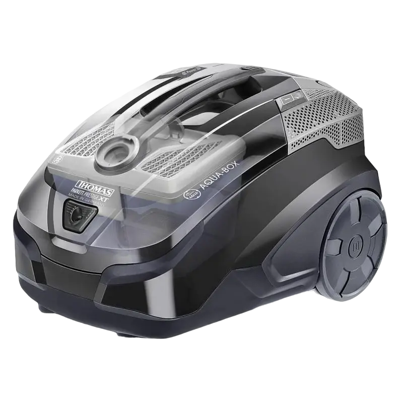 Vacuum Cleaner THOMAS Parkett Prestige XT, 1700W Power output, 325W suction power, 1.8l  bag capacity, Normal/Carpet brush, crevice nozzle, 2 wet  and  Aqua Stealth nozzles,  CleanLight, parquette brush, furniture brush,  black grey [5]