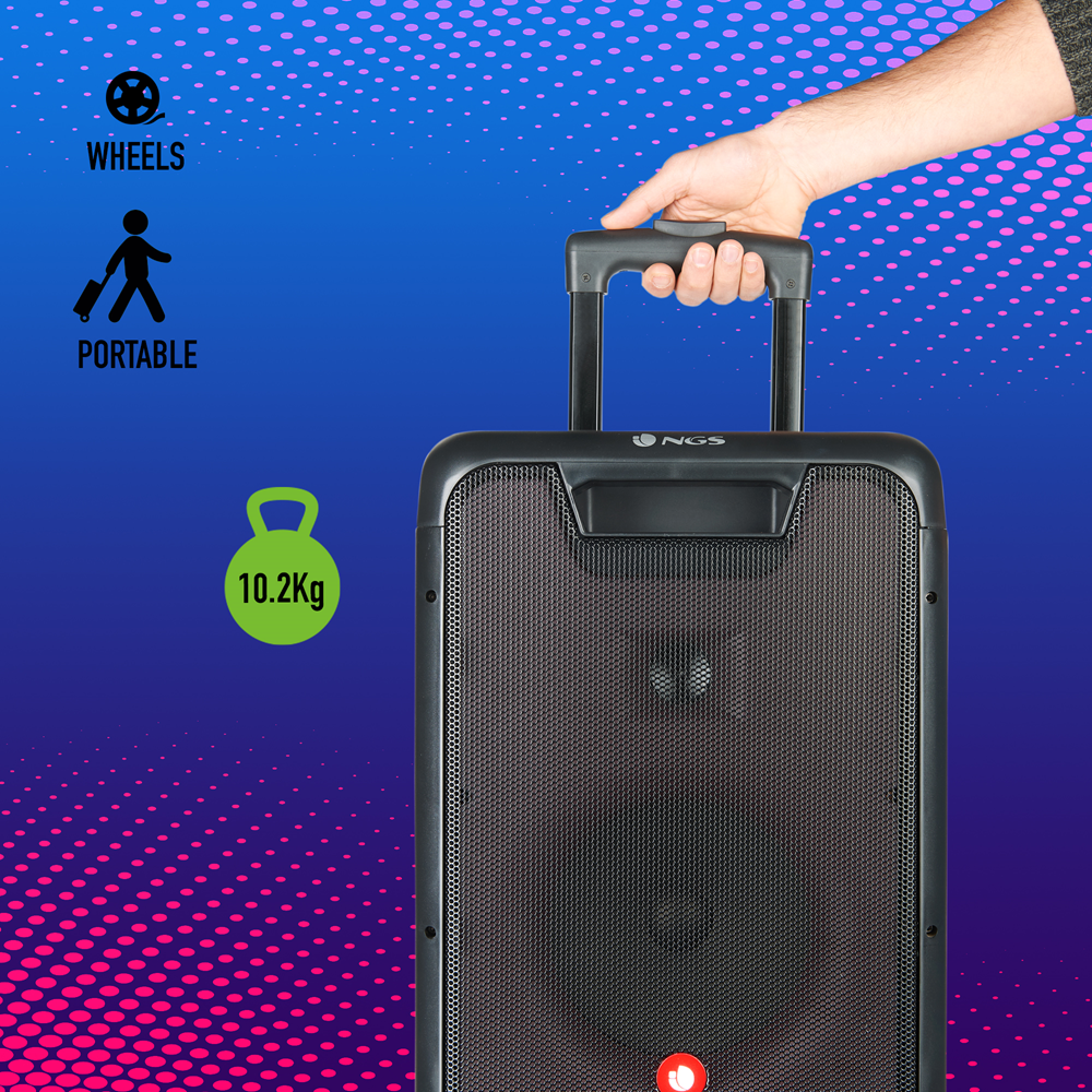 WILD RAVE 2 Portable BT Speaker-TWS-300W 12V/3,26 BAT-USB-AUX IN [9]